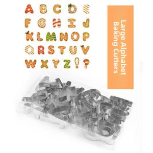 Stainless Steel Large Alphabet Baking Molds for Cookies Cakes Onigiri