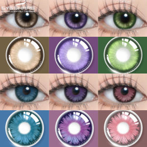 EYESHARE 1 Pair Cosplay Colored Contact Lenses for Eyes Anime Red Beauty Makeup Lens Halloween Pink Eyes Lenses Purple Contacts