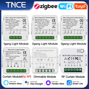 TNCE Tuya Switch WIFI Zigbee Light Curtain Dimmer Smart DIY MINI Module Roller Blinds Shutter Breaker voice alexa google home