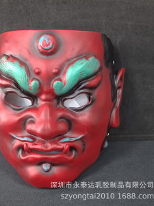 หน้ากากเกราะโบราณ หน้ากากยางคล้ายคนร้ายสำหรับงานวันฮาโลวีน หน้ากากคอสเพลย์สำหรับเกมคอมพิวเตอร์และหนัง หน้ากากยางสำหรับการแสดง
