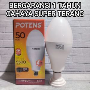 POTENS GLORY LAMPU LED BOWLING MODEL MERCURY 50W 50 WATT CAHAYA PUTIH BISA E27 DAN E40 BERGARANSI 1 TAHUN BAGUS BERKUALITAS LAMPU JALAN SNI