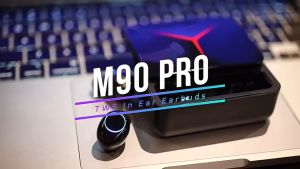 Headset Bluetooth TWS M90 Pro Wireless HiFi 9D LED Digital Display v5.3 Slide Design