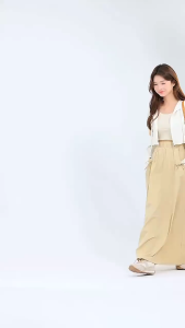 MK WOMEN CASUAL SKIRT Delina A Line Ribbon Cotton Polyester Women Skirt Skirt Perempuan [S8/225]