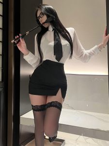 CIEHCHIE | Trang Phục Cosplay Gợi Cảm: Thư Ký Văn Phòng Giáo Viên Mỏng Tang Tiếp Viên Hàng Không