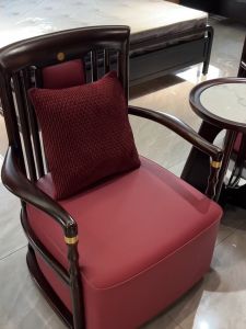 New Chinese Style Wooden Leisure Chair Solid Wood Single Circle Chair Three Piece Set Simple Luxury Balcony Sofa Chair Tea Chair