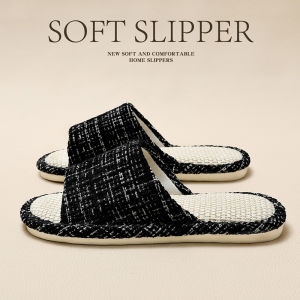 Dép Vải Lanh Thoáng Khí Thấm Hút Mồ Hôi Cho Nữ Mùa Xuân Thu 2025 Mới Trong Nhà Chống Trượt Chống Mùi Cotton Vải Lanh Cho Nam