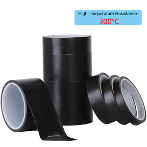Black PTFE Teflon Tape High Temperature Resistant 300 Degrees Vacuum Machine Packaging Sealing Insulating Tape 10M/Rolls