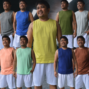 Lees Plain Muscle Tee Cotton Spandex Sports Pambahay Pamporma or Everyday wear(sizes XS-5XL)