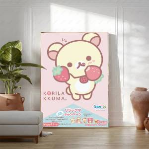Bandai | 1 Chiếc Rilakkuma Hoạt Hình Poster Giấy Chống Thấm Nước Tự Dính Phong Cách Hiện Đại Trang Trí Treo Tường Cho Quán Cà Phê Phòng Thanh