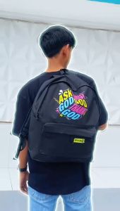 AYM Spesial 1 - Tas Ask God Trust God Thank God / Tas Sekolah Smp Sma Kuliah Tas Punggung Ransel Laptop Tas Ransel Kerja Tas Gendong Pria Wanita