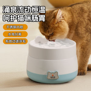 Thermostatic Cat Drinking Fountain Winter Heating Can Pet Water Bowl Dog Insulated Bowl Pet Water Dispenser 1000ml Capacity