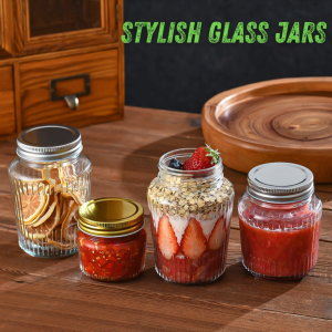 Glass Mason Jars with Metal Lids 150ml Good for Jam Pickle Food Storage Organise