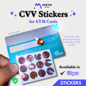 CVV Sticker Rose Gold Glass Anti Theft Cover for ATM Debit or Credit Cards