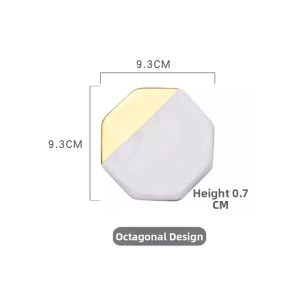 Marble Design Golden Edge Coaster