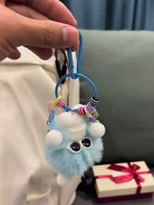 SK-C1248 Gantungan Kunci Hiasan Tas Boneka Cute Coal Balls / Gantungan Hp Lucu Strap Phone Keychains