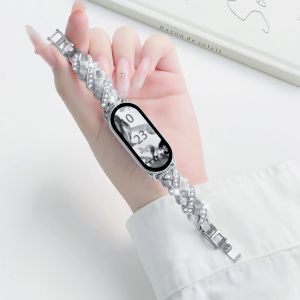YUNDINGCHUANGXIANG | Replacement Bracelet-style Smartband Metal With Wheat Design And Diamond Inlay