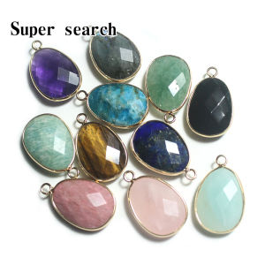 High Quality Amethyst Amazonite Moonlight Labradorite Yellow Tiger Oval Faceted Faceted Necklace Phnom Penh Pendant