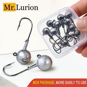 MrLurion Box Package 1g 2g 3g 4g 5g 7g 28g jig head hooks for fishing crank lure worm grub soft bait fishhooks for bass perch
