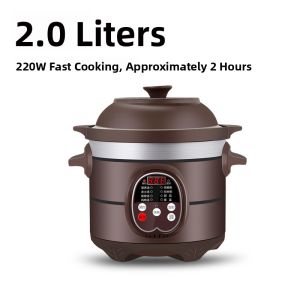 Large Capacity Intelligent Automatic Electric Purple Clay Pot Slow Cooker for Home Use High Power Soup And Porridge Cooking