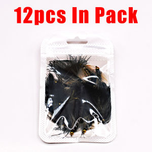 10# Woolly Beadhead Gilled Nymph Bionic Fly Tying Hook Wet Trout Bass Fishing Fly Lure 12Pcs