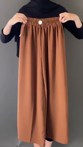 100rb get 3pcs kulot wanita bahan kringkel variasi kancing size M L XL XXL XXXL