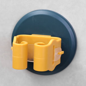 5PCS Non Perforated Wall-Mounted Mop Clamp Bathroom Toilet Brushes Hanging Self-Adhesive Holder Organizer for Home Kitchen