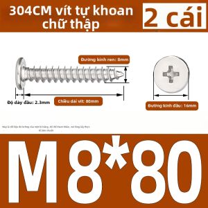 Yi Se Dian Zi | Đinh Tự Khoan Đầu Phẳng Inox 304 Màu Đen