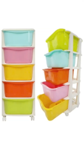 Tủ đa sắc nhựa VIỆT NHẬT / GIA LONG - 5 tầng ngăn kéo - Đựng đồ chơi sách báo quần áo bé - 3638