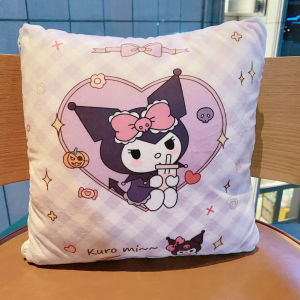 Cute Cartoon Pillow Blanket Two-In-One Office Nap Blanket Air Conditioner Cover Car Seat Cushion Foldable Soft Cotton Square