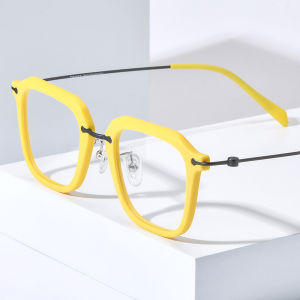 FONEX Acetate Titanium Glasses Frame Men New Brand Design Square Eyeglasses Women Japanese Ultralight Spectacles High-Quality Optical Eyewear 85843