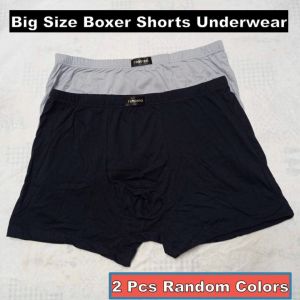 MBS Plus Size M - 5XL Men Big Size Cotton Tight Boxer Shorts Underwear Full Set  (2 Pcs Box - 9341)