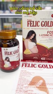 Felic Gold viên uống bổ sắt cho bầu hoặc trẻ em trên 14 tuổi Hộp 1 chai 30 viên