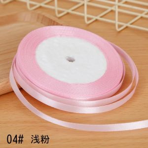 22yards/roll 6mm Satin Ribbon for  Wrapping Bows Making Floral Bouquets DIY Applicable Wedding Party DecorationGift Wrapping