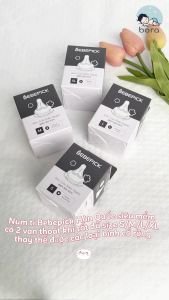 Núm ti Bebepick Hàn Quốc siêu mềm có 2 van thoát khí tốt đủ size S/M/L/XL thay thế được các loại bình cổ rộng