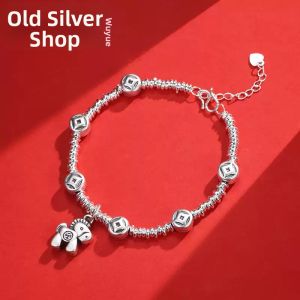 WU YUE JEWELRY | Lucky Fortune 999 Sterling Silver Hand Chain
