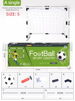 Football Sports Toys Game Childrens Foldable Football Goal with Pump and Ball Outdoor Lawn Soccer Training Gifts for Kids