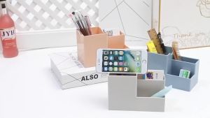 Creative Mobile Phone Holder Pen Holder Storage Box for Girls and Women Perfect for Makeup Brushes and Pens