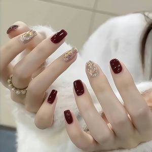 Handmade Nail Tips Short And Medium Length Wearable Nails Wedding Nails White And Beautiful Nail Art False Nails Tips Set