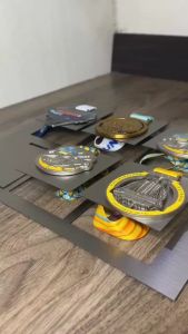 UMAKE Plain Medals and Awards Display Rack - Stainless Steel Marathon Medal Display Runner Hanger