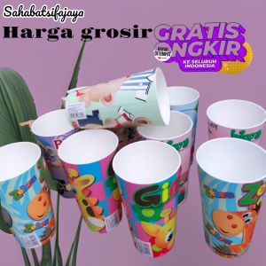 TERMURAH!!!! gelas Lion star lucu/gelas plastik/gelas karakter/gelas gambar lucu/gelas anak anak
