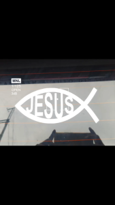 FISH OF GOD / JESUS VINYL CUT OUT STICKER FOR MOTORCYLE/CAR/TUMBLER/BIKE/CP/ETC. DECALS WATERPROOF