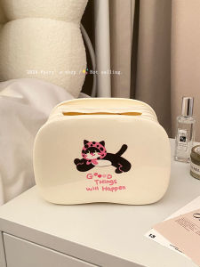 Creative Cute Tissue Box 2024 New Model Living Room Decoration Coffee Table Desktop Napkin Storage High Aesthetic Value Pull Tissue Box
