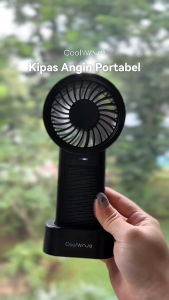Coolwave N90S Kipas Angin Portable Tenaga Matahari Handheld Solar Desktop Fan + USB Charging Fan