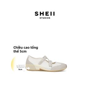 SHÉII | Giày Bệt Mũi Nhọn Nâng Gót 5cm Mary Jane