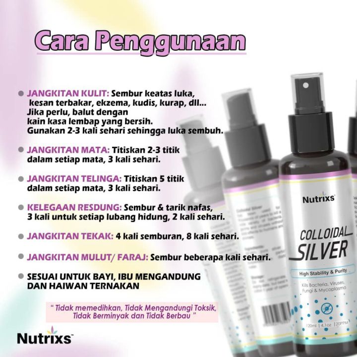 NANO PERAK COLLOIDOL SILVER NUTRIX 120ML | Lazada