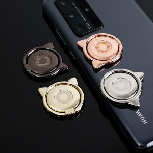 Little Devil Phone Bracket Metal Cat Ears Ring Buckle Bracket 360 Rotation Mobile Phone Holders Stands