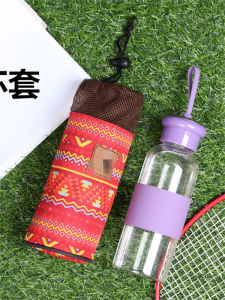 Oxford Fabric Drawstring Cup Cover Heat Insulation Anti-Scalding Protection Bottom Diameter 8cm Water Cup Cover Accessory