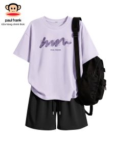 Paul Frank | Bộ Áo Thun và Quần Short Mùa Hè Cotton cho Đôi