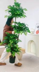 【SG Evergreen】Artificial Plant Artificial Ficus Tree Fake Ficus Plant with Pot Large Faux Potted Plants for Home Decor Indoor outdoor Plants Fake Tree