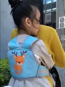 สายรัดนิรภัย สายรัดเด็ก สายรัด สายรัดกันเด็กตก เข็มขัดนิรภัยรถจักรยานยนต์เด็กปรับมัลติฟังก์ชั่กลับสายรัดสายรัดสำหรับเด็กเด็ก